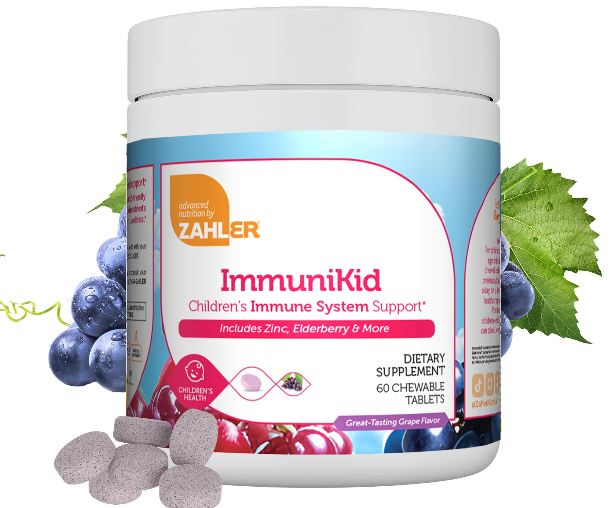 Foto 2 pulgar | Suplemento Zahler Immune Support Kids 4+ Years 60 Comprimidos - Venta Internacional.