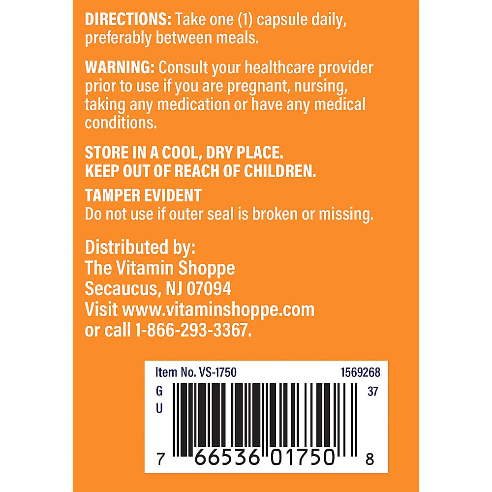 Foto 5 pulgar | Complement The Vitamin Shoppe Acetil-l-carnitina 500 Mg 120 Cápsulas - Venta Internacional.