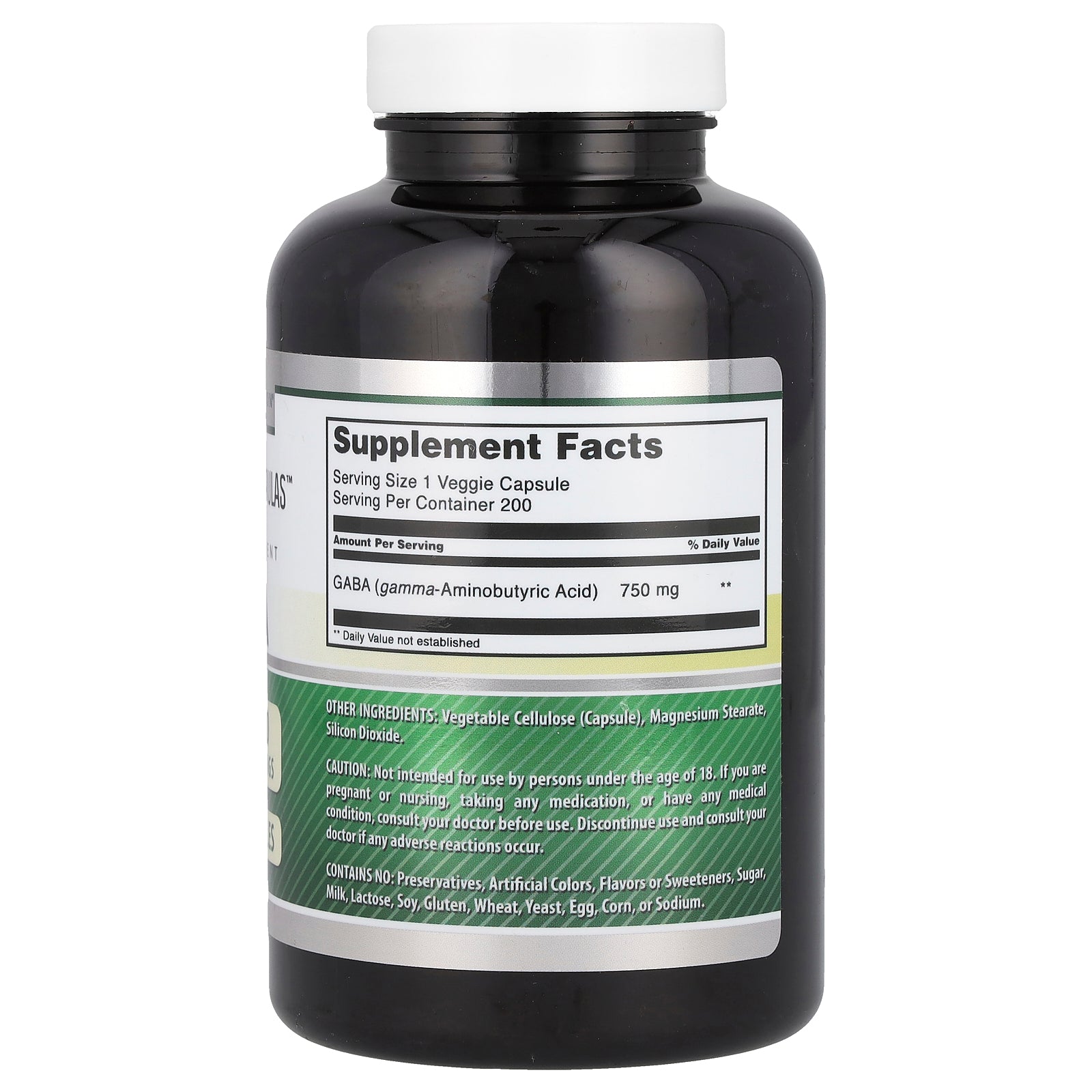 Foto 3 pulgar | Suplemento Amazing Nutrition Gaba 750 Mg 200 Cápsulas Vegetarianas - Venta Internacional.