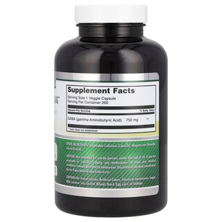 Foto 2 | Suplemento Amazing Nutrition Gaba 750 Mg 200 Cápsulas Vegetarianas - Venta Internacional.