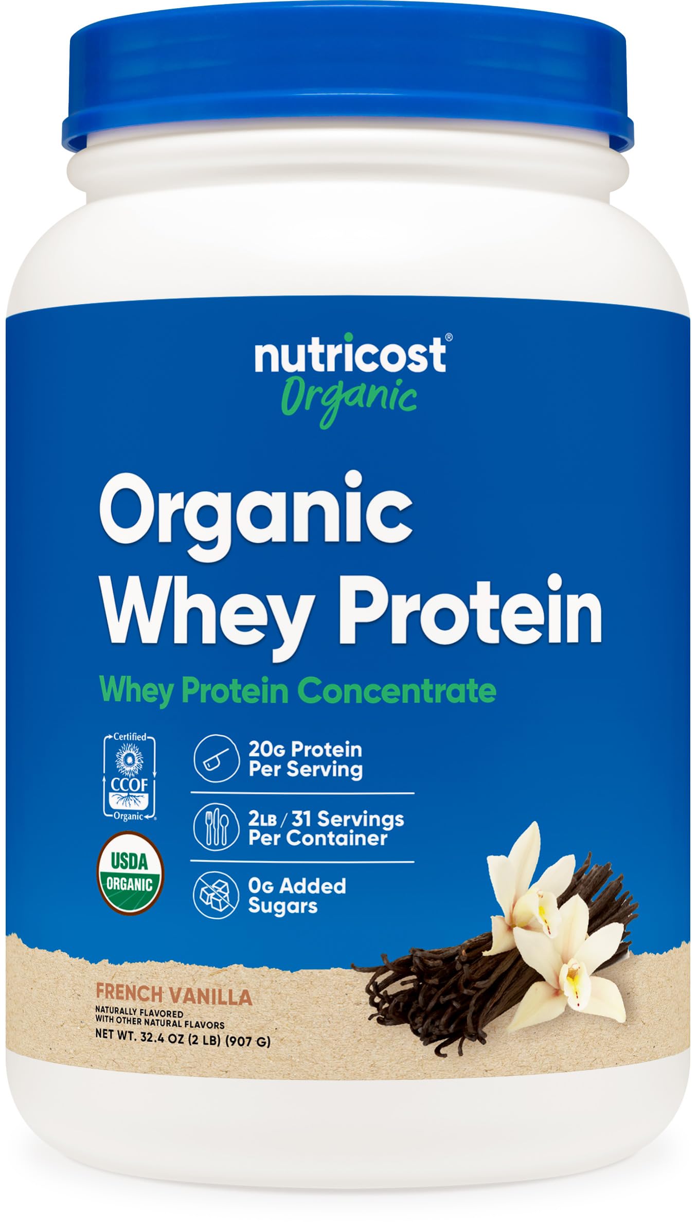Foto 2 pulgar | Proteína En Polvo Nutricost Organic Whey French Vanilla 2 Kg - Venta Internacional.