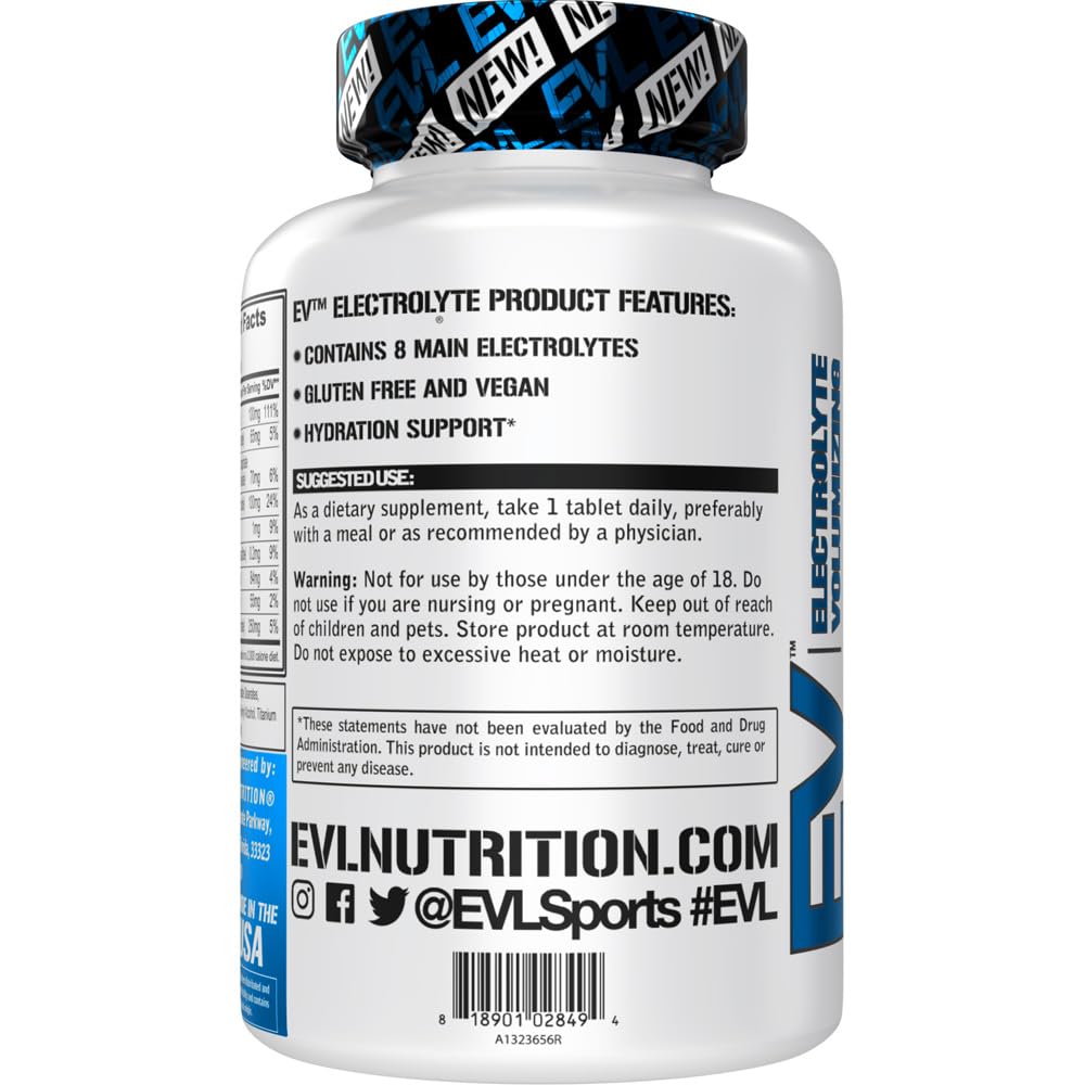 Foto 3 | Tabletas De Hidratación Electrolítica Evlution Nutrition 60 Porciones - Venta Internacional.