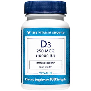 Foto 1 | Suplemento De Vitamina D3 De The Vitamin Shoppe, 10 000 Ui, 100 Cápsulas Blandas - Venta Internacional.