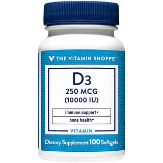 Foto 7 | Suplemento De Vitamina D3 De The Vitamin Shoppe, 10 000 Ui, 100 Cápsulas Blandas - Venta Internacional.