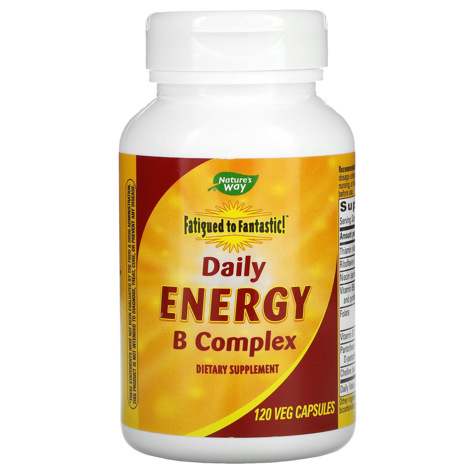 Foto 3 | ¡complementa Nature's Way Fatighed To Fantastic! Daily Energy B Complex, 120 Cápsulas Vegetarianas - Venta Internacio