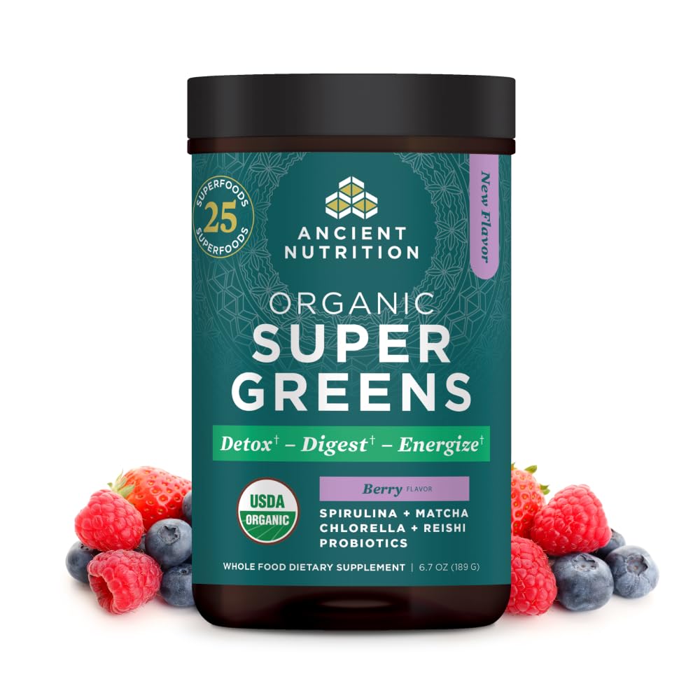 Foto 2 pulgar | Probióticos Supergreens Powder Ancient Nutrition 200 Ml - Venta Internacional.