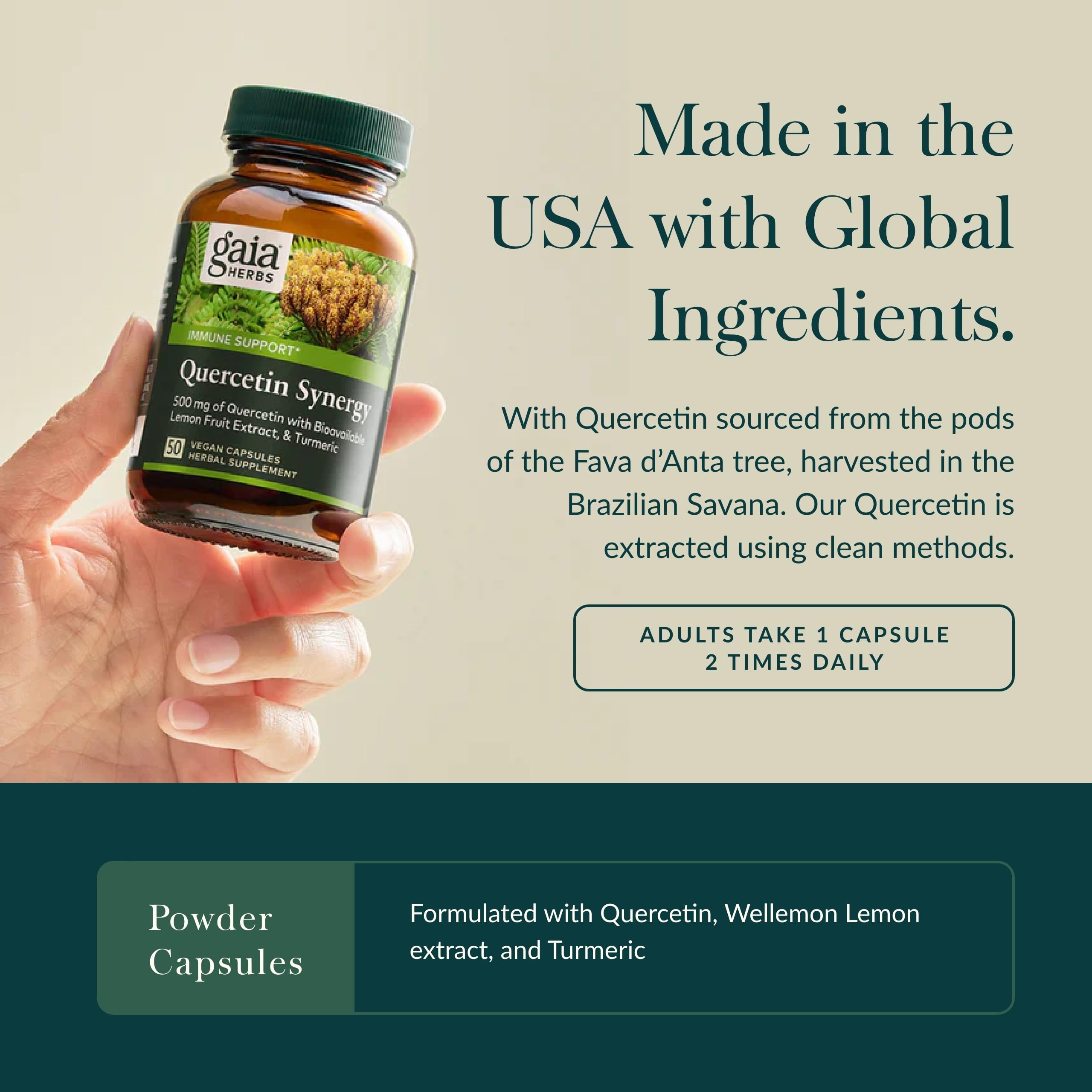 Foto 4 | Suplemento Gaia Herbs Quercetin Synergy 50 Cápsulas Veganas - Venta Internacional.