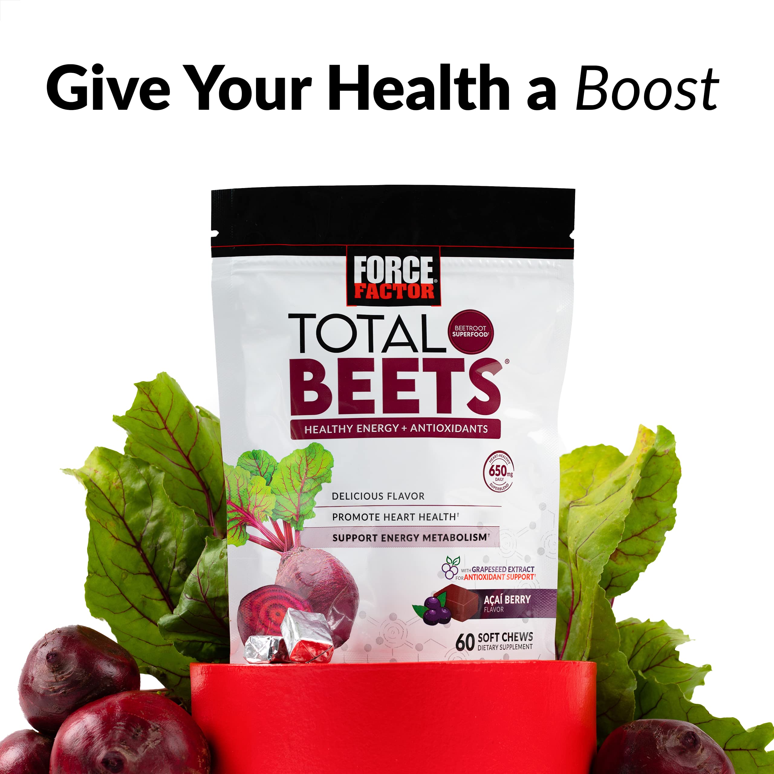 Foto 7 pulgar | Suplemento Force Factor Total Beets Soft Chews 60 Masticables - Venta Internacional