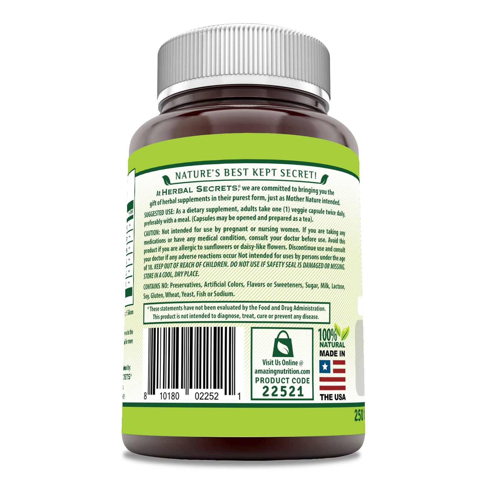 Foto 3 pulgar | Suplemento Herbal Secrets De Equinácea Y Raíz De Sello Dorado 450 Mg - Venta Internacional.