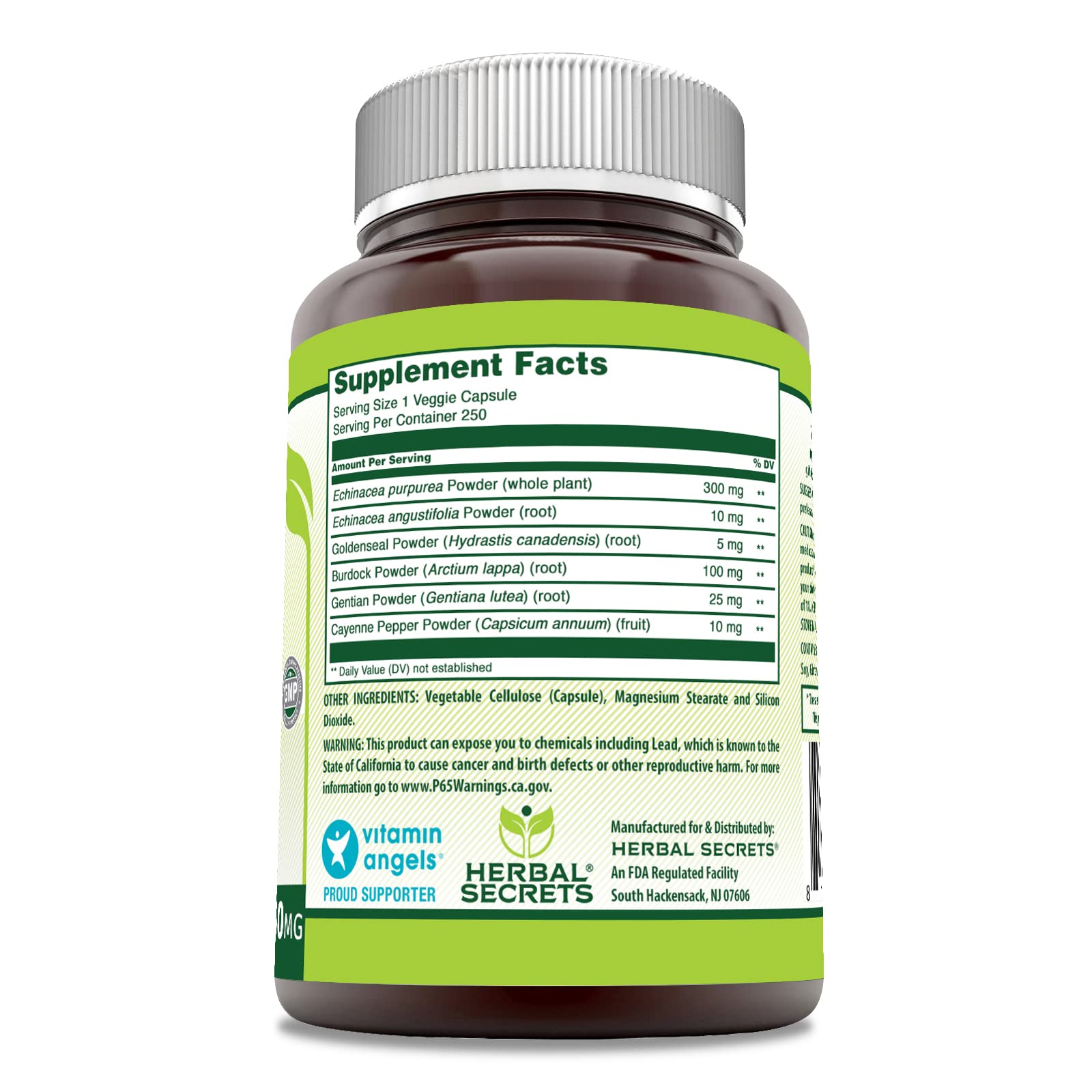 Foto 4 pulgar | Suplemento Herbal Secrets De Equinácea Y Raíz De Sello Dorado 450 Mg - Venta Internacional.