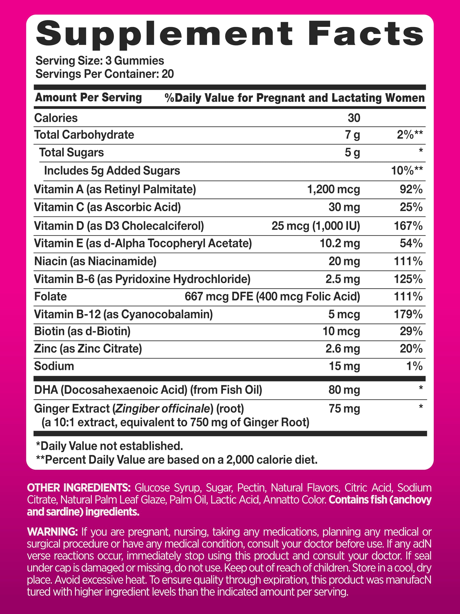 Foto 2 | 60 Gomitas Prenatales Vitamins Pink Con Dha Y Ácido Fólico - Venta Internacional.