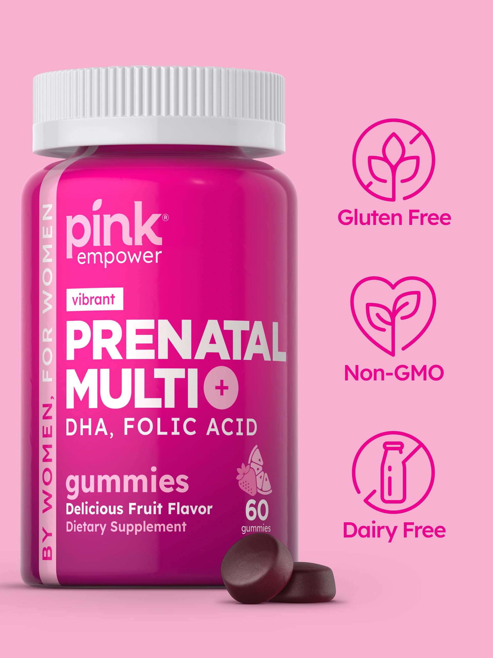 Foto 5 pulgar | 60 Gomitas Prenatales Vitamins Pink Con Dha Y Ácido Fólico - Venta Internacional.
