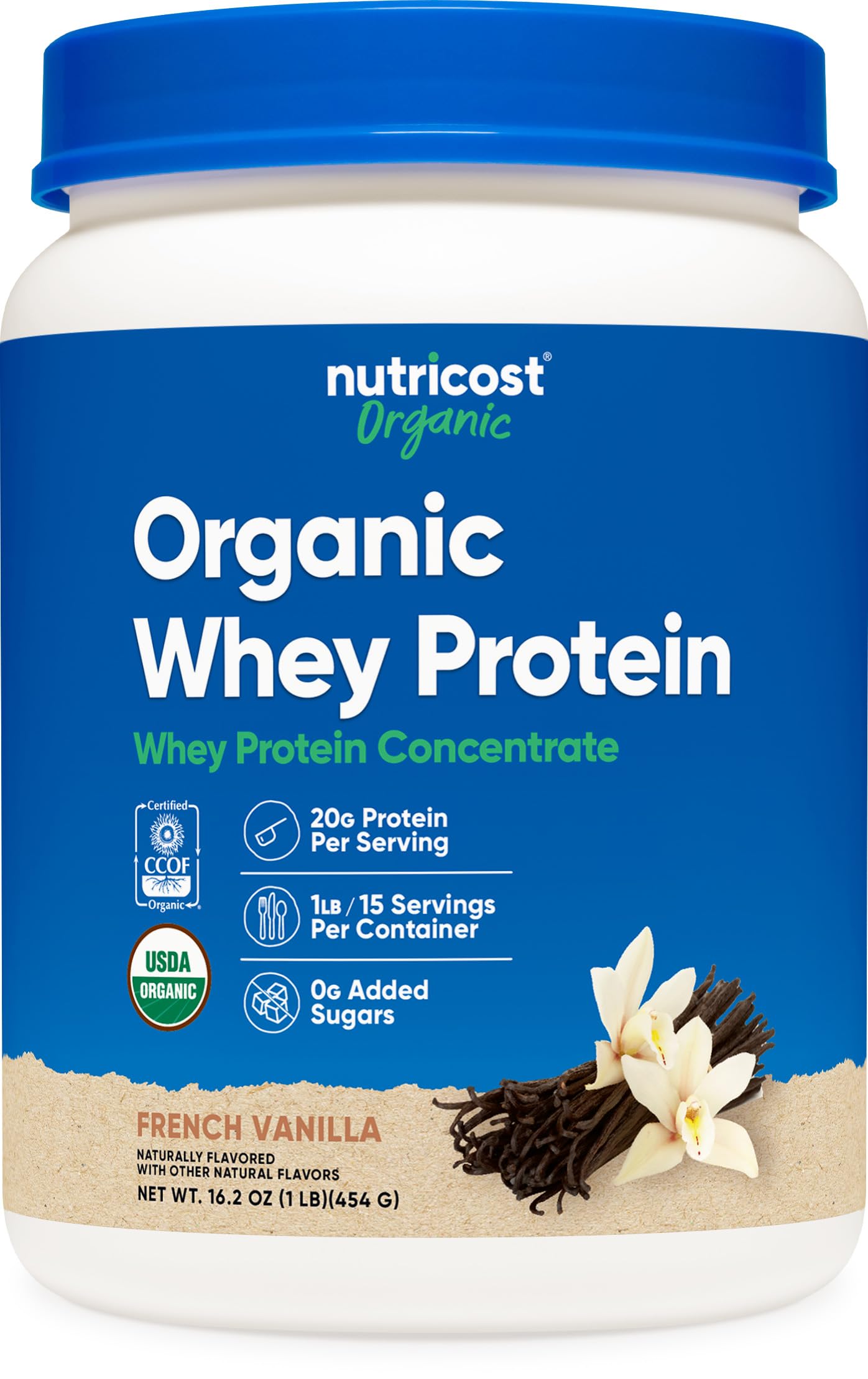 Foto 2 pulgar | Proteína En Polvo Nutricost Organic Whey French Vanilla 1 Kg - Venta Internacional.