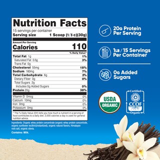 Foto 2 | Proteína En Polvo Nutricost Organic Whey French Vanilla 1 Kg - Venta Internacional.