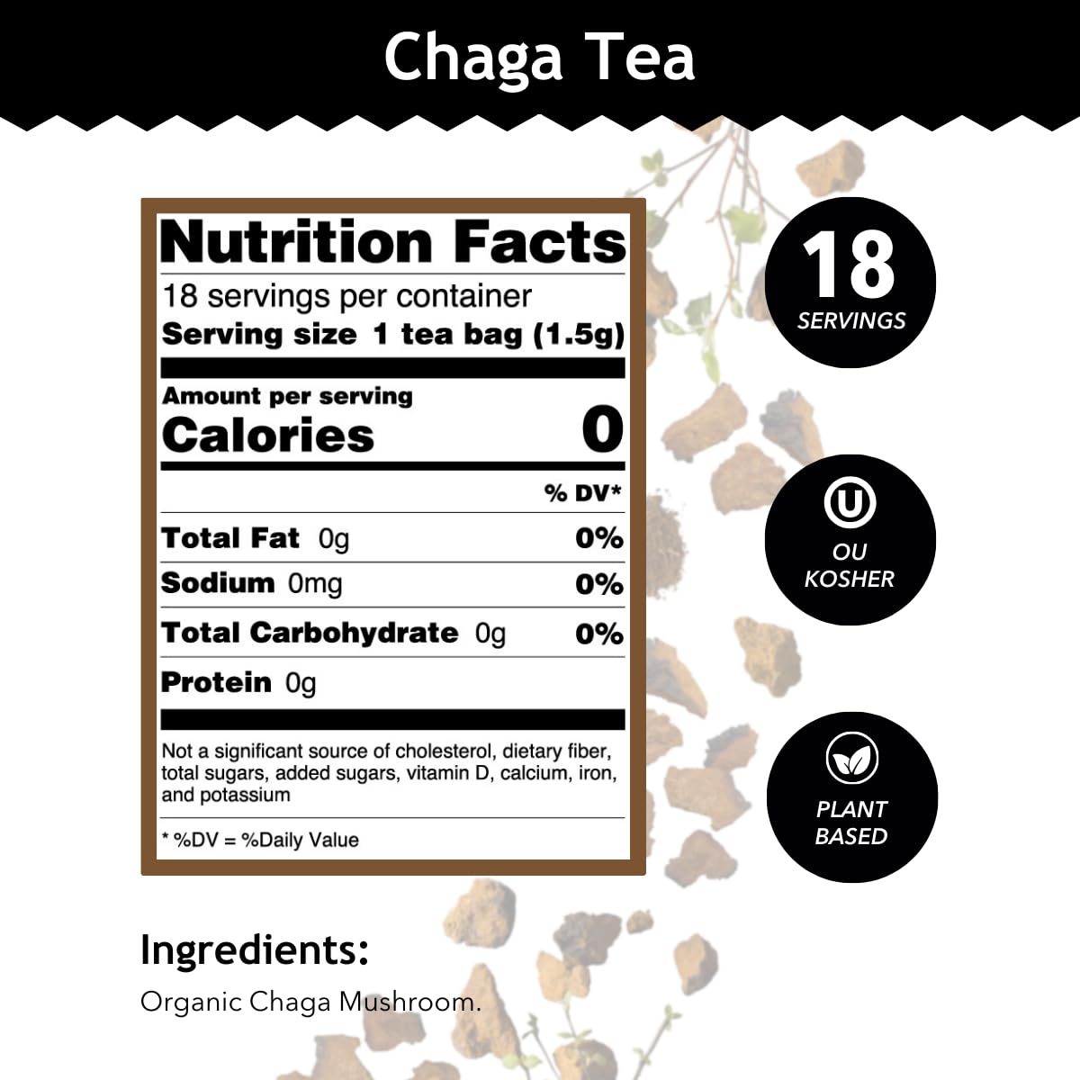 Foto 4 pulgar | Té Buddha Teas Chaga Herbal Organic Herbal Cognitive Balance 18 Bolsas - Venta Internacional