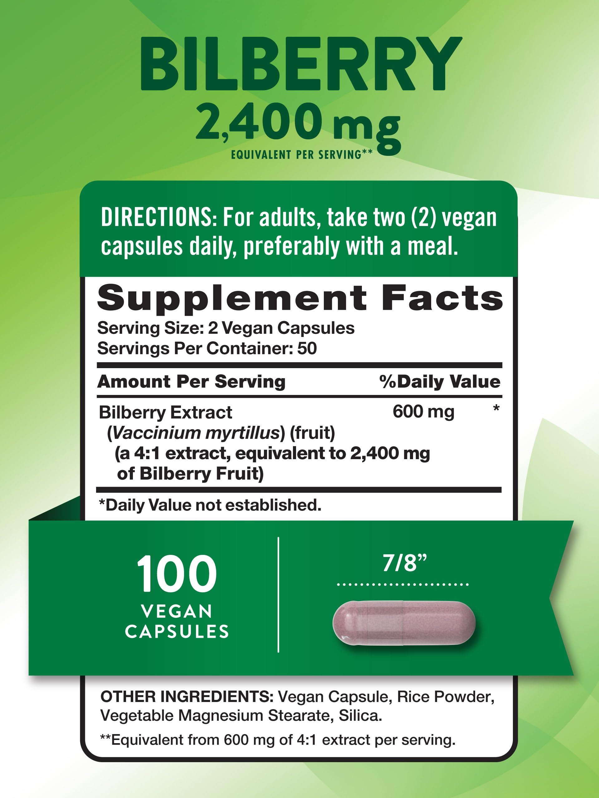 Foto 3 pulgar | Suplemento De Extracto De Arándano Nature's Truth 2400 Mg 100 Cápsulas - Venta Internacional.