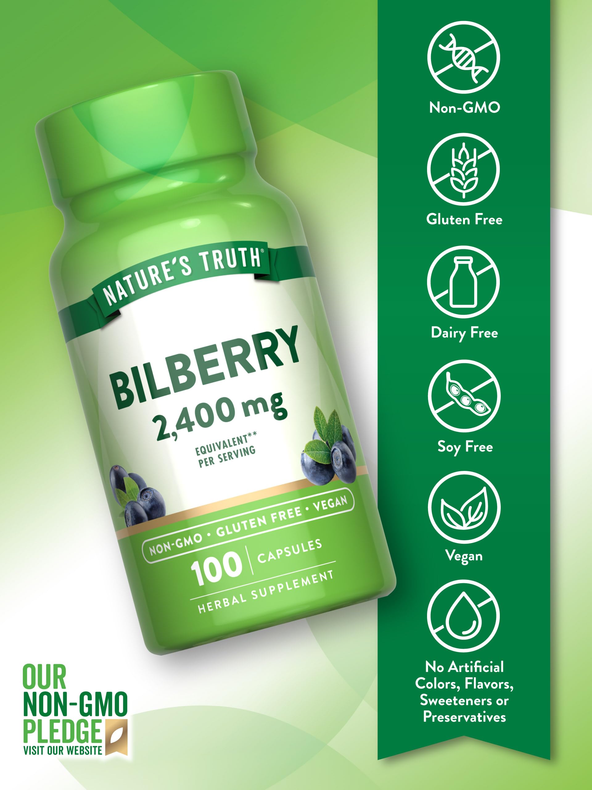 Foto 4 pulgar | Suplemento De Extracto De Arándano Nature's Truth 2400 Mg 100 Cápsulas - Venta Internacional.