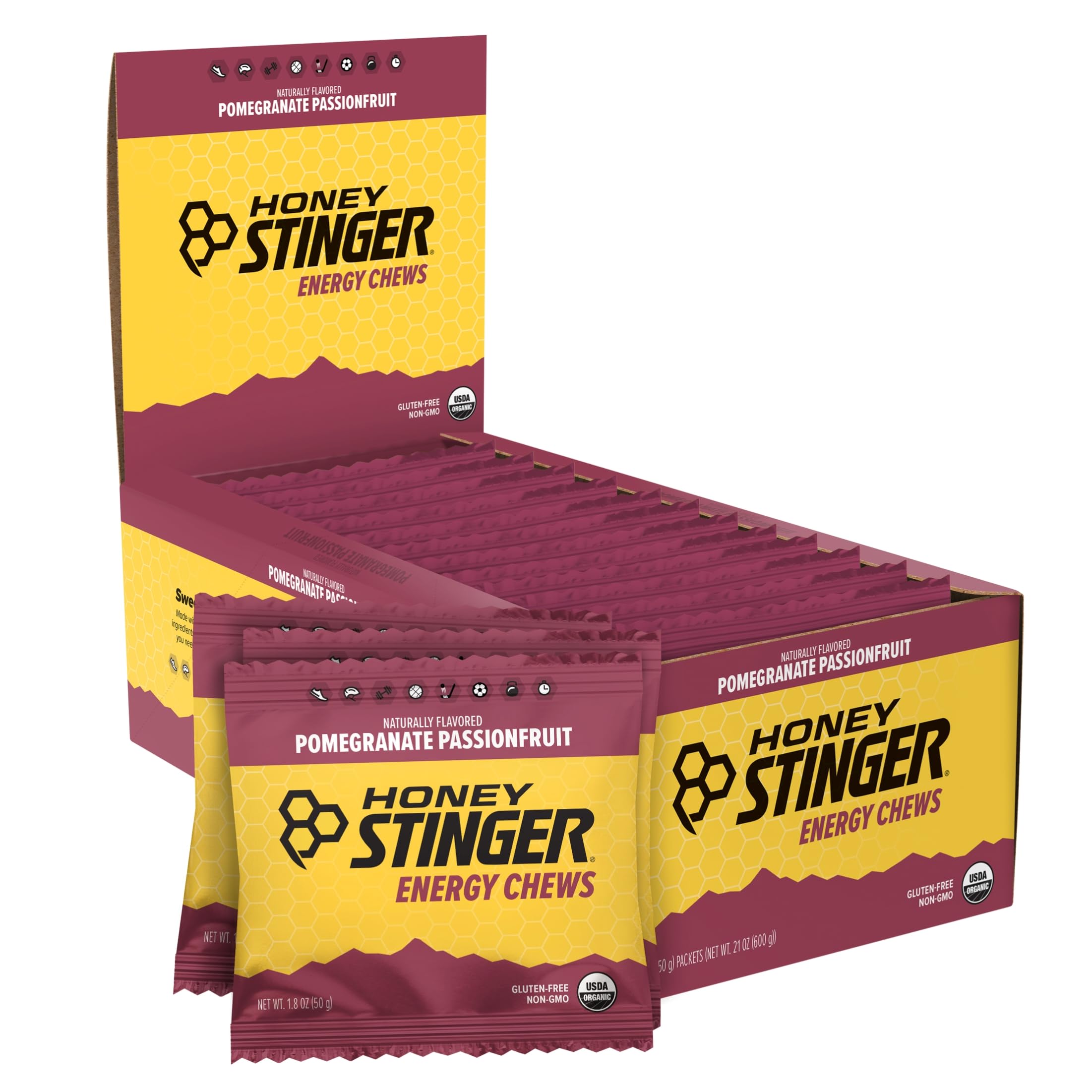 Foto 2 pulgar | Energy Chew Honey Stinger, Granada Y Maracuyá Orgánicos - Venta Internacional.