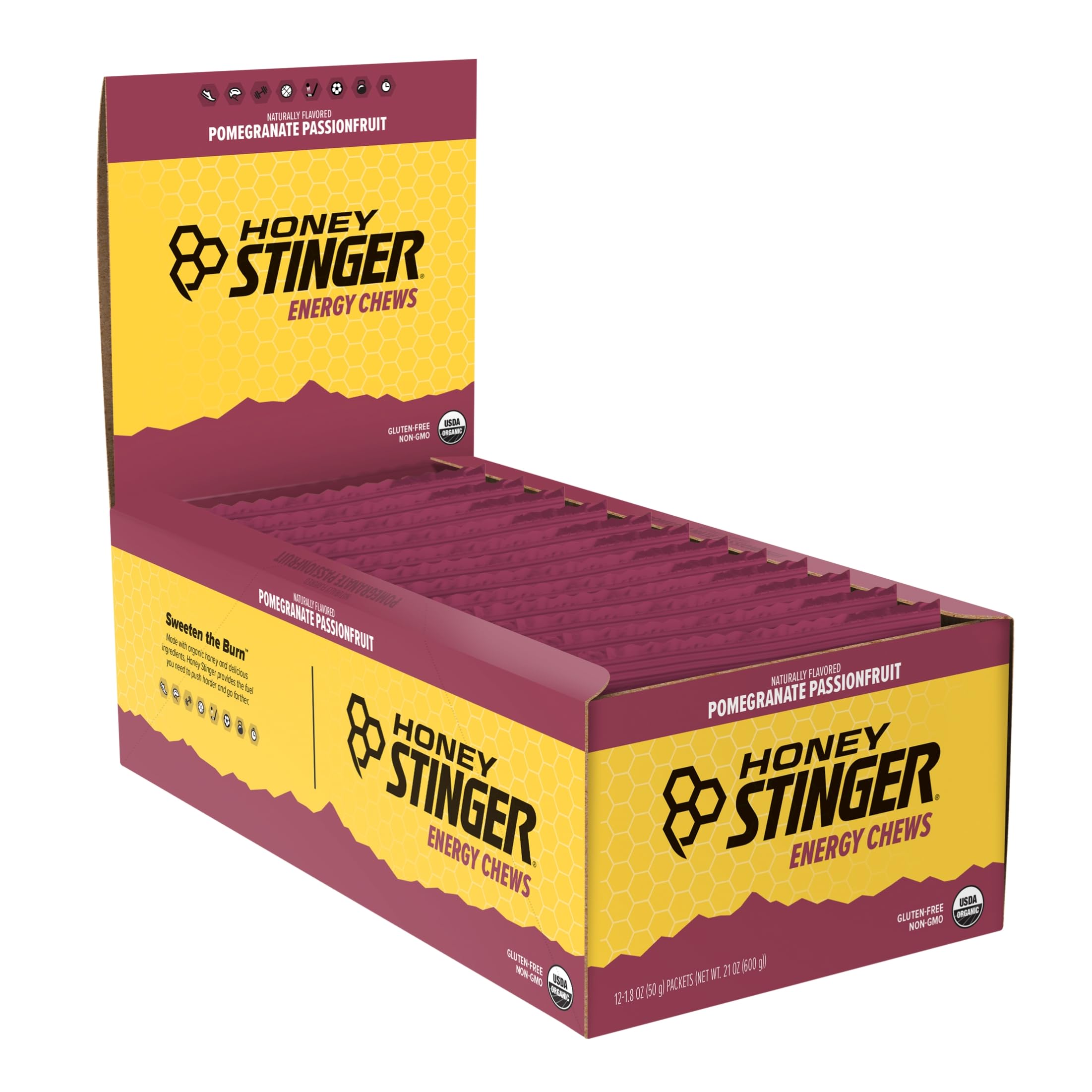 Foto 3 pulgar | Energy Chew Honey Stinger, Granada Y Maracuyá Orgánicos - Venta Internacional.