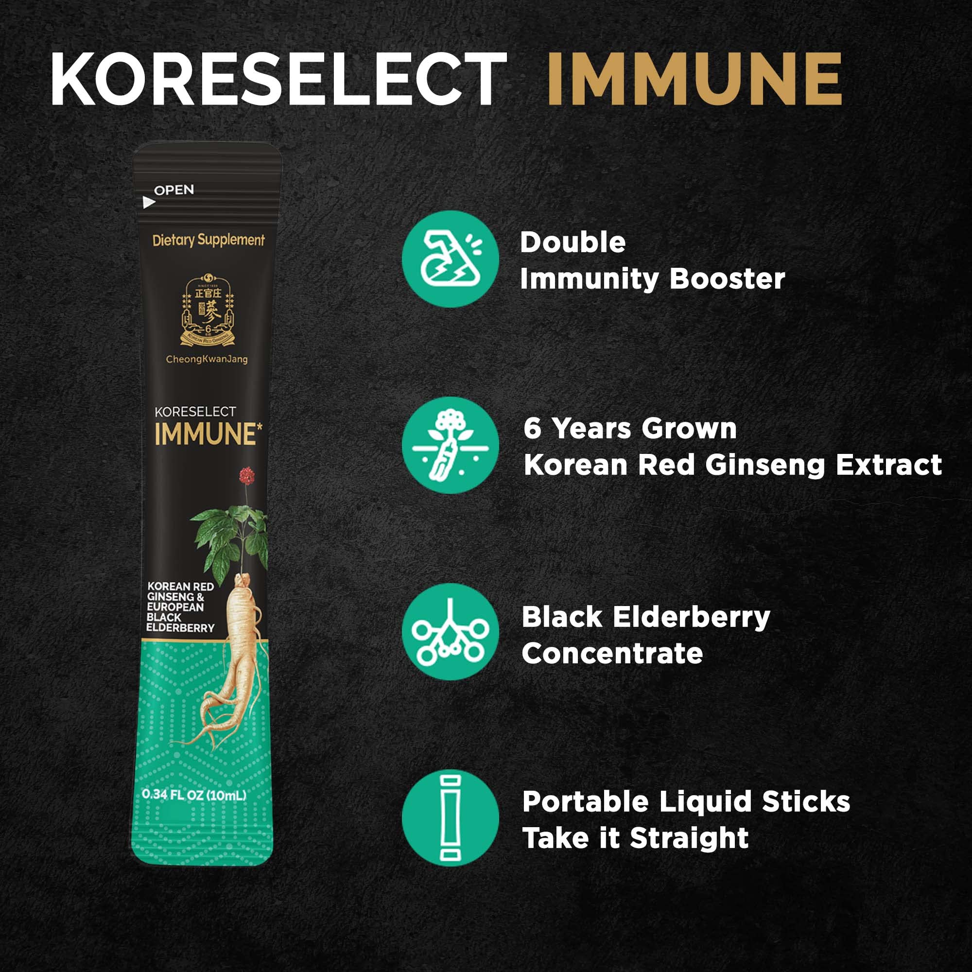 Foto 3 pulgar | Suplemento Herbal Koreselect Immune Con Extracto De Ginseng Rojo Coreano - Venta Internacional.