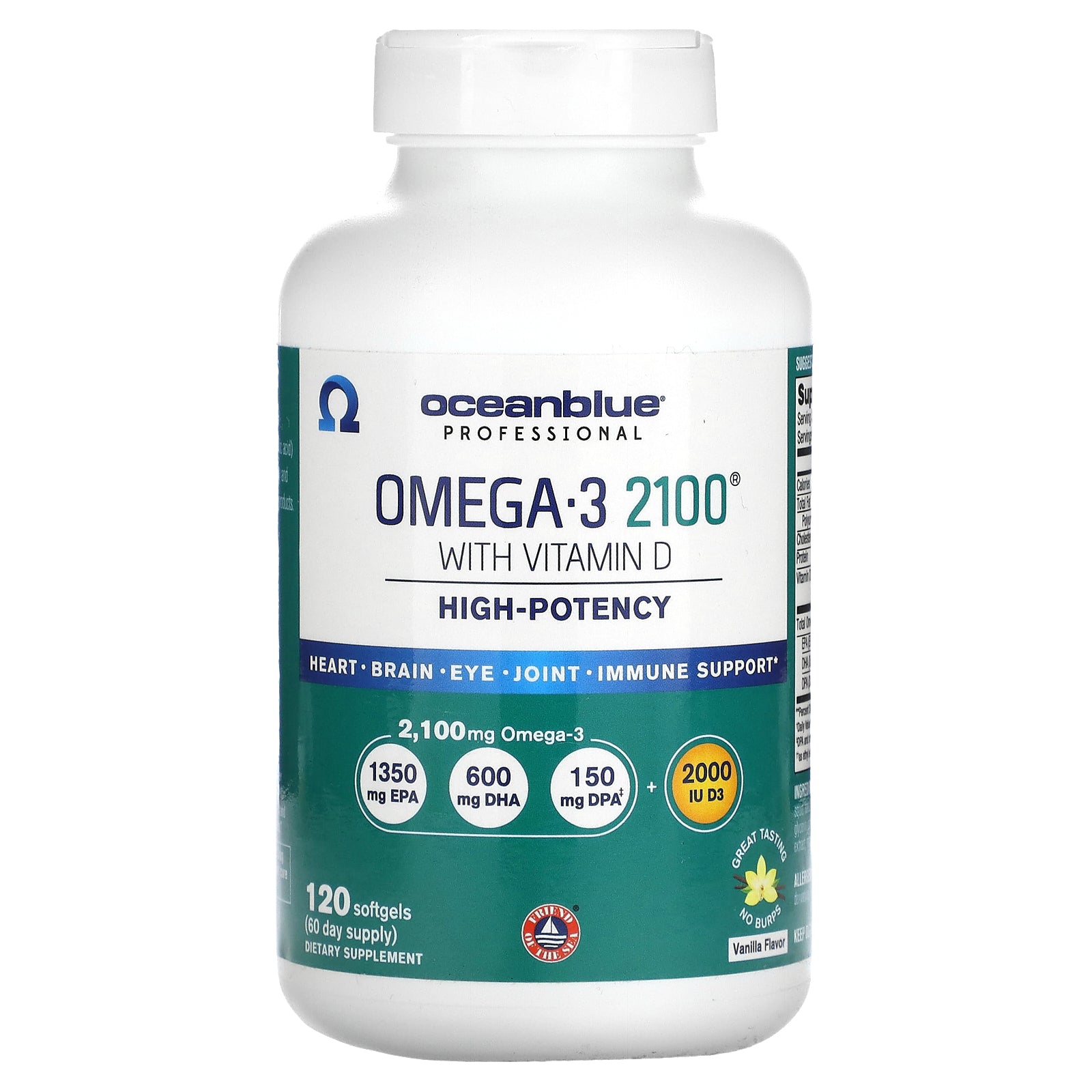Foto 1 | Suplemento Oceanblue Omega-3 2100 Con Vitamina D 120 Cápsulas Blandas - Venta Internacional.