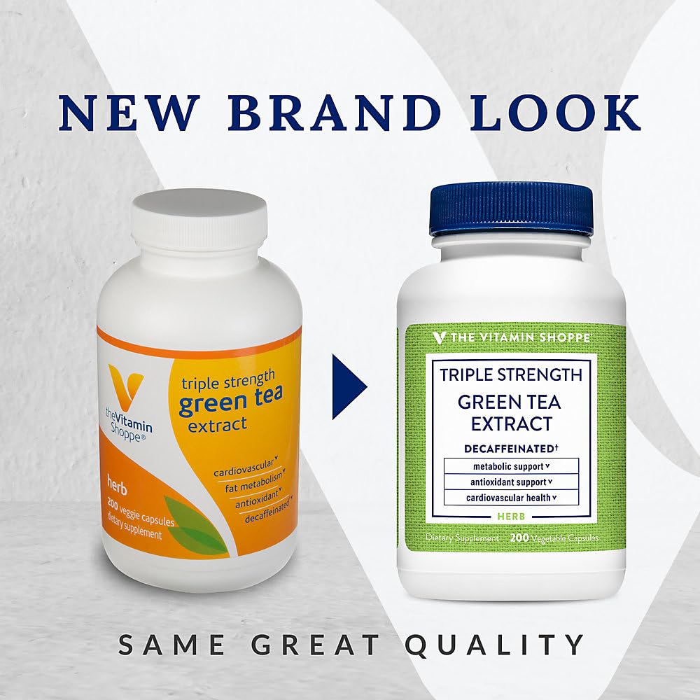 Foto 4 pulgar | Complemente El Extracto De Té Verde De Triple Concentración De Vitamin Shoppe - Venta Internacional.