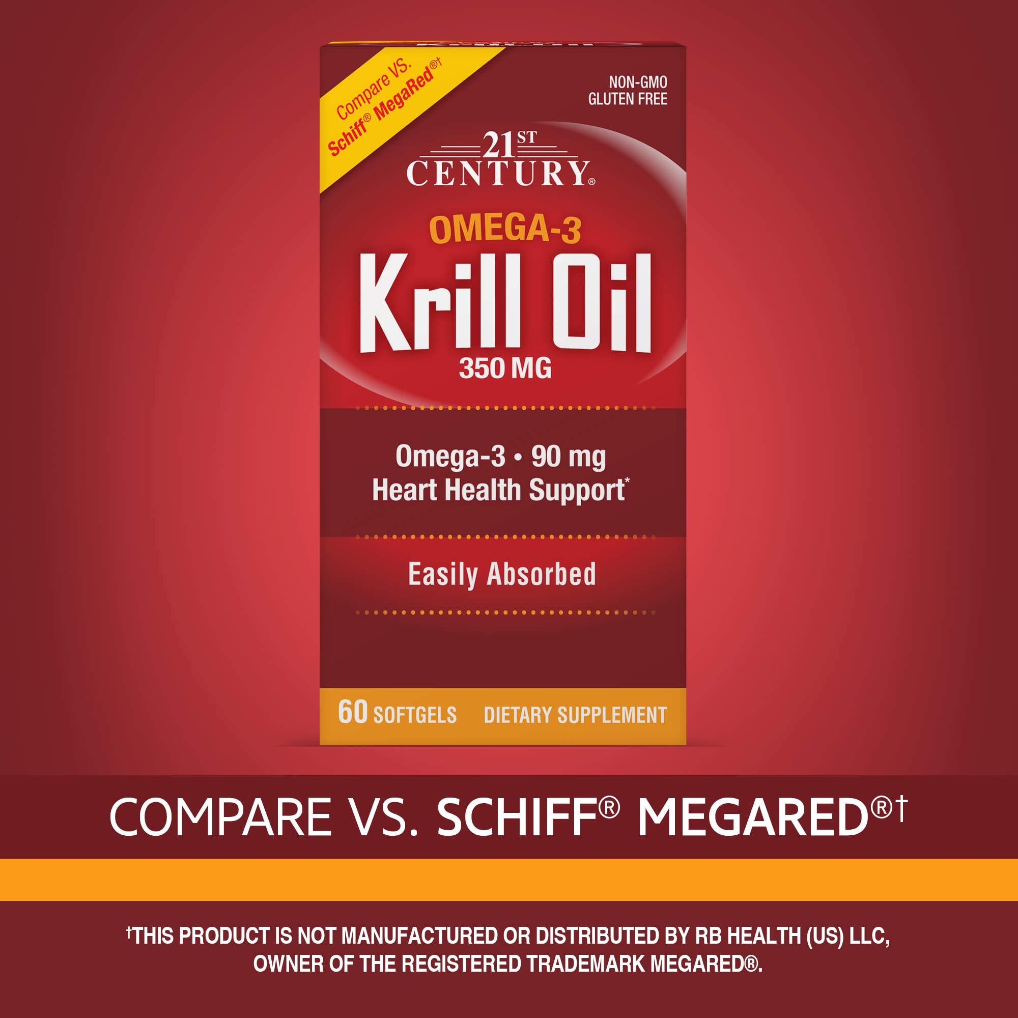 Foto 2 | Suplemento De Aceite De Krill Del Siglo Xxi 350 Mg 60 Cápsulas Blandas - Venta Internacional.