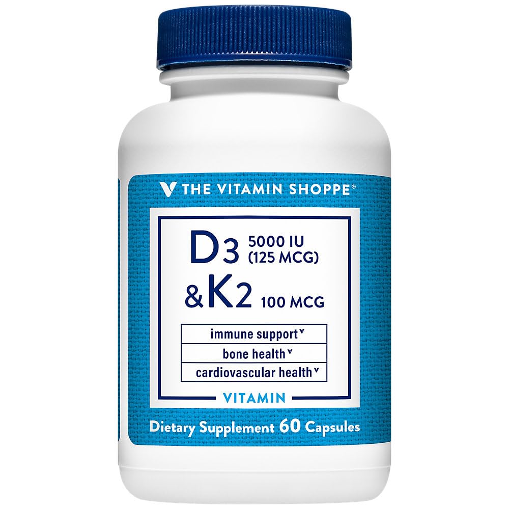 Foto 3 pulgar | Complemente Las Vitaminas D3 Y K2 De The Vitamin Shoppe Con 5,000 Ui - Venta Internacional.