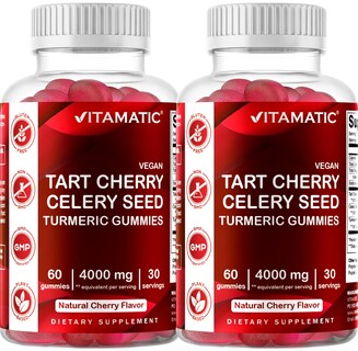 Foto 7 | Paquete De 2 Gomitas Supplement Vitamatic Tart Cherry Con Semillas De Apio - Venta Internacional.
