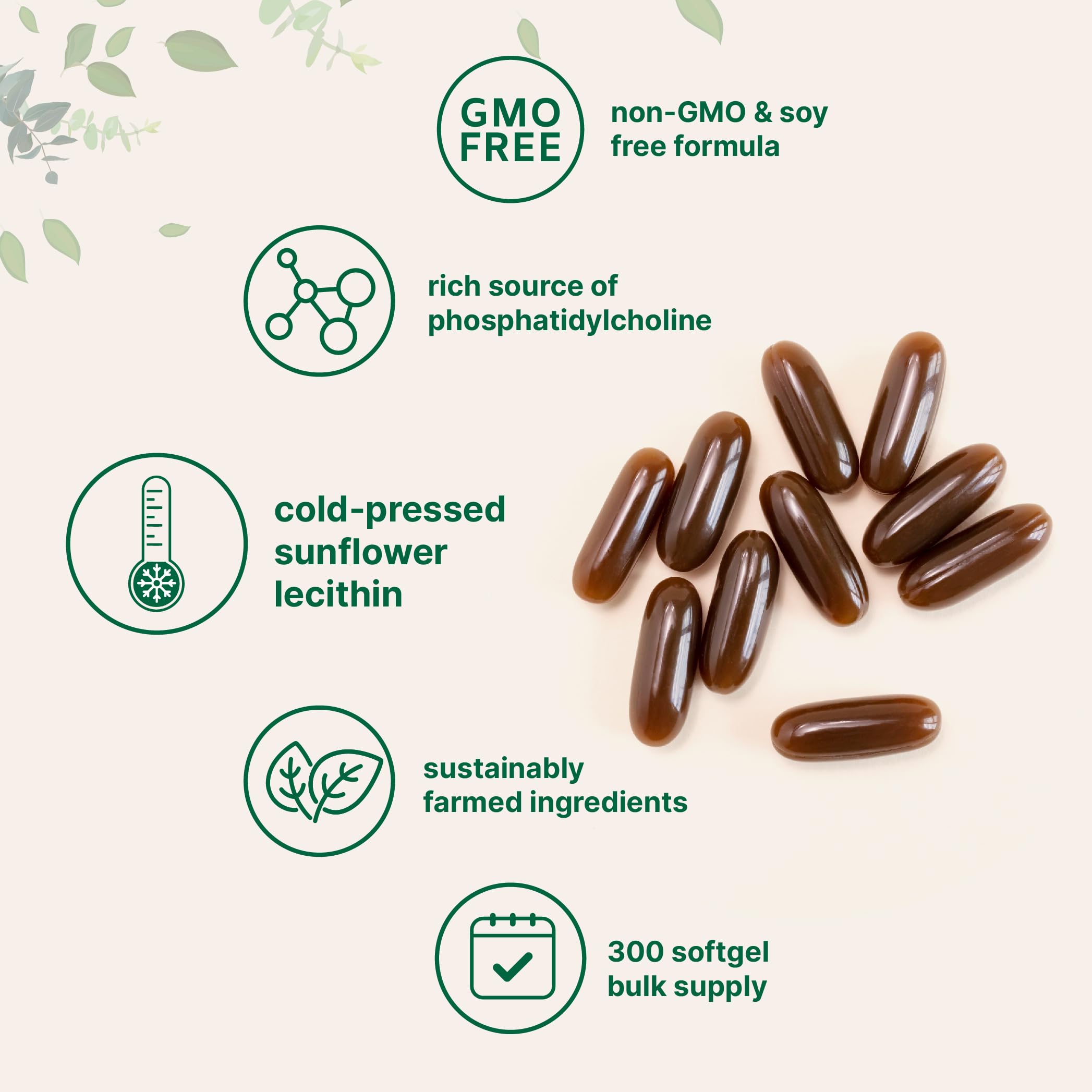 Foto 4 pulgar | Suplemento: Microingredientes: Lecitina De Girasol, 1600 Mg - Venta Internacional.