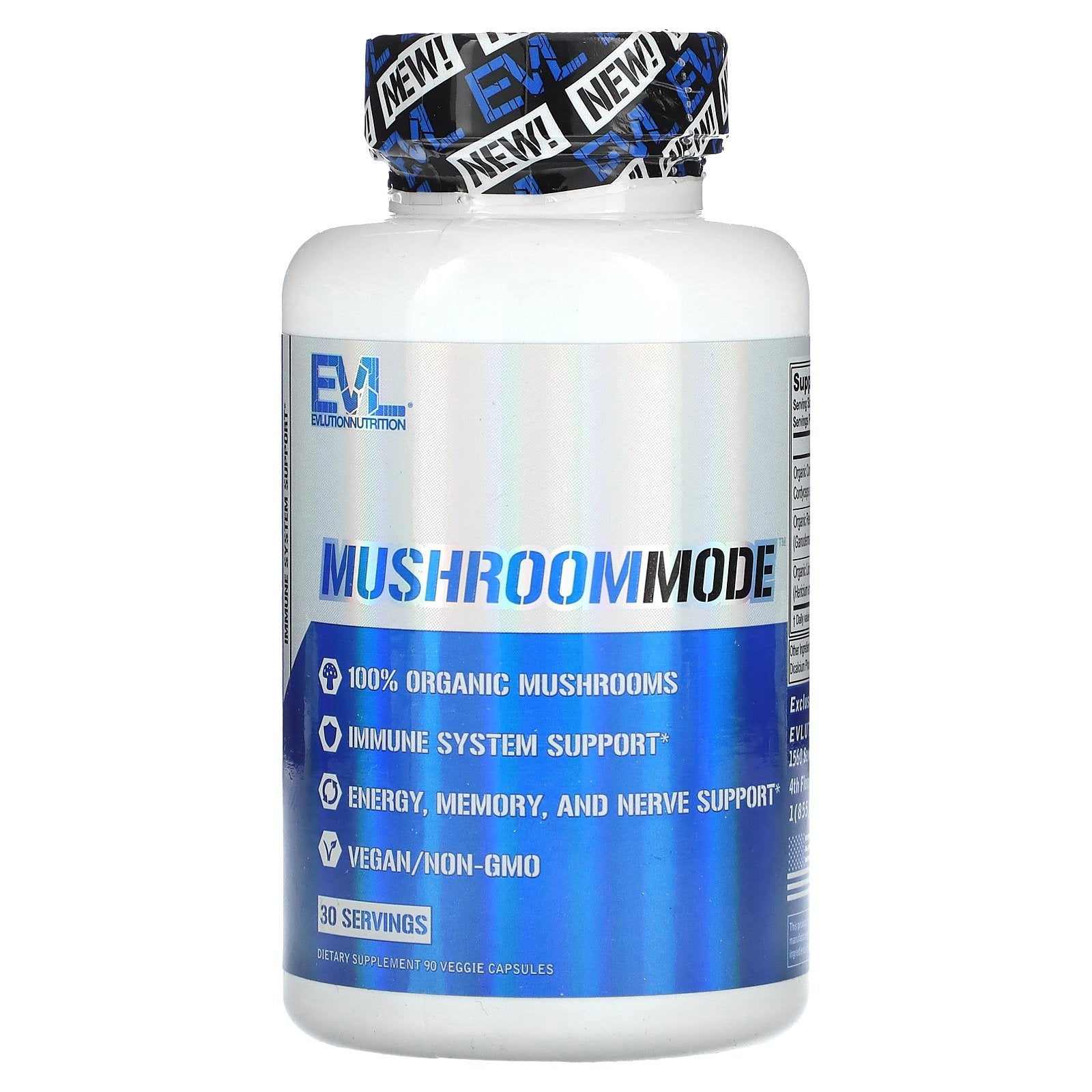 Foto 2 pulgar | Suplemento Evlution Nutrition Mushroommode 90 Cápsulas Vegetarianas - Venta Internacional.
