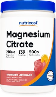 Foto 1 | Citrato De Magnesio En Polvo Nutricost Limonada De Frambuesa 500g - Venta Internacional.