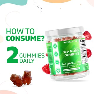 Foto 2 | Gomitas De Musgo Marino Irlandés Supplement Vitamatic 240 Gomitas Veganas - Venta Internacional.