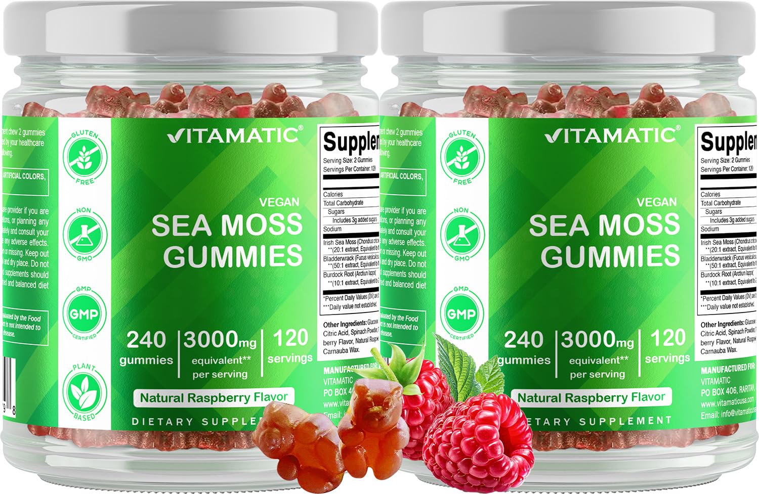 Foto 8 pulgar | Gomitas De Musgo Marino Irlandés Supplement Vitamatic 240 Gomitas Veganas - Venta Internacional.