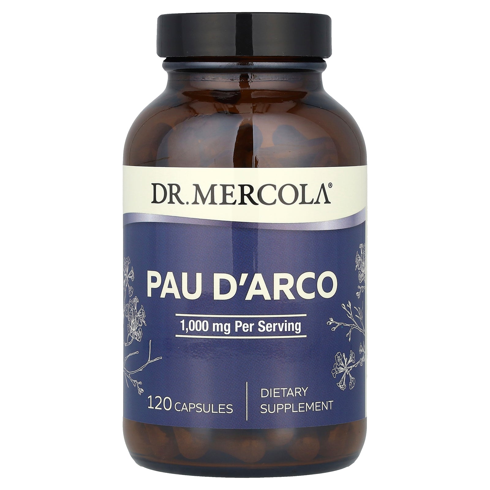 Foto 2 pulgar | Suplemento Dr. Mercola Pau D'arco 120 Cápsulas (500 Mg/cápsula) - Venta Internacional.