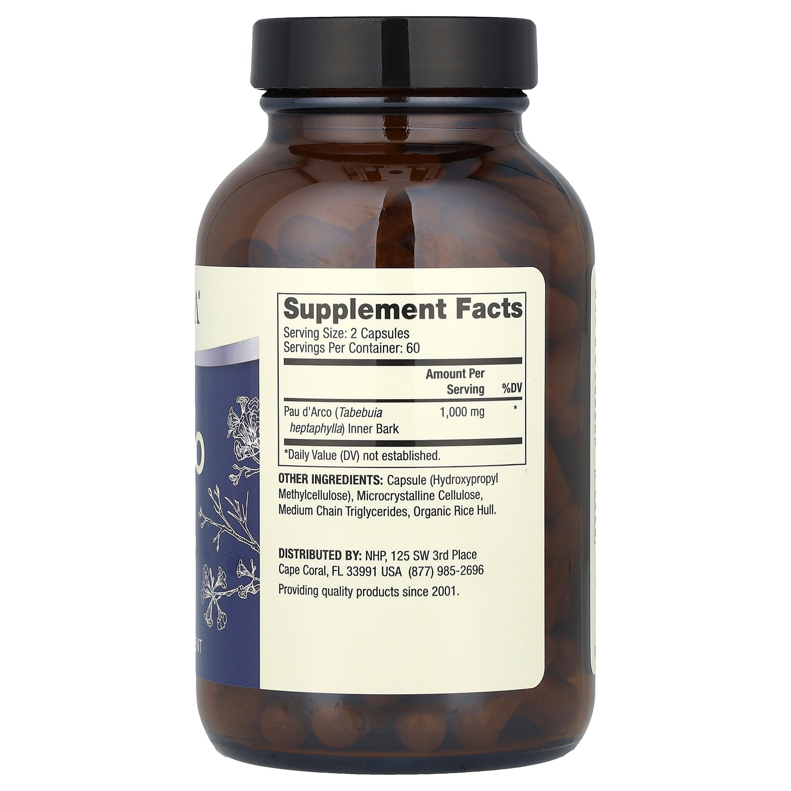 Foto 3 pulgar | Suplemento Dr. Mercola Pau D'arco 120 Cápsulas (500 Mg/cápsula) - Venta Internacional.
