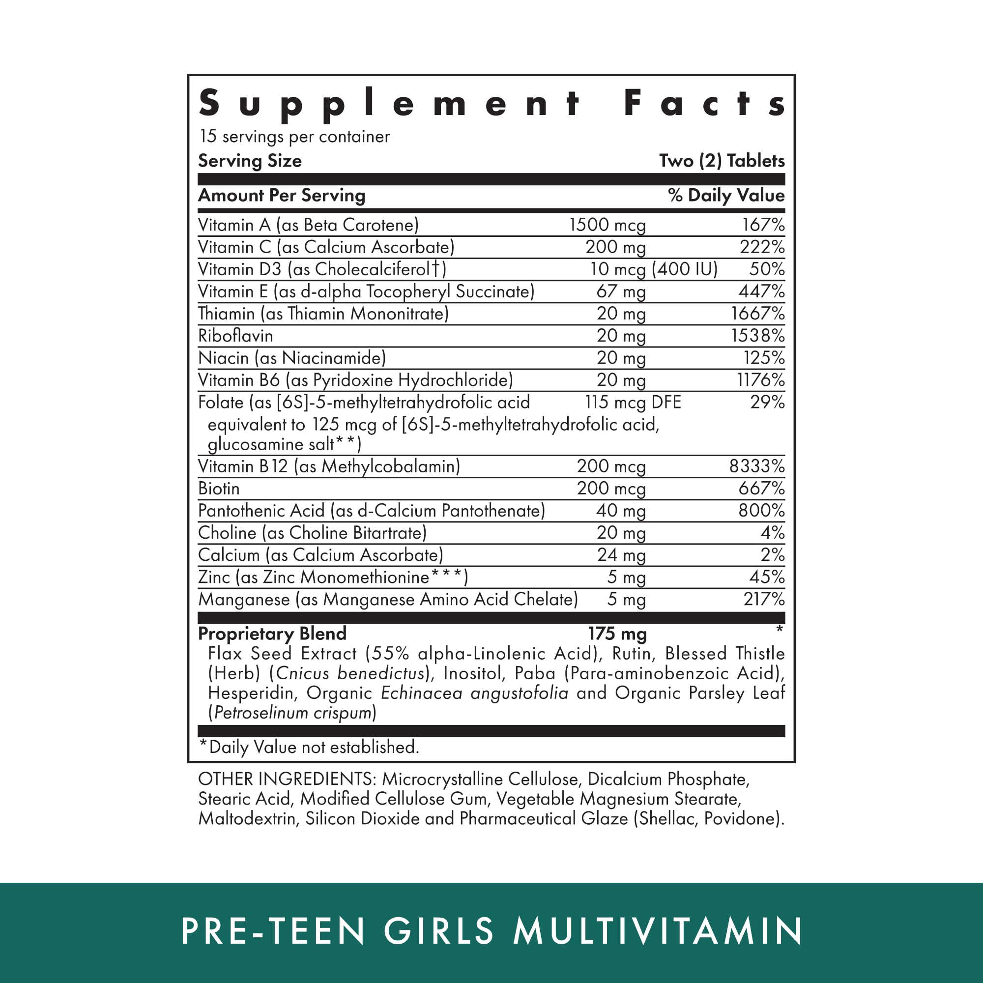 Foto 2 | Suplemento Michael's Health Naturopática Para Niñas Preadolescentes, 30 Comprimidos - Venta Internacional.
