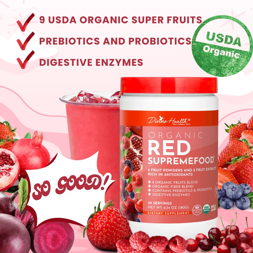Foto 4 pulgar | Suplemento Divine Health Organic Red Supremefood 180 G - Venta Internacional.
