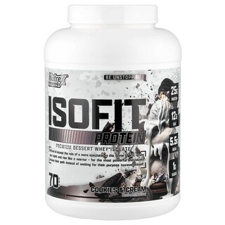 Foto 1 | Proteína En Polvo Nutrex Research Isofit Cookies & Cream 2,429 Kg - Venta Internacional.