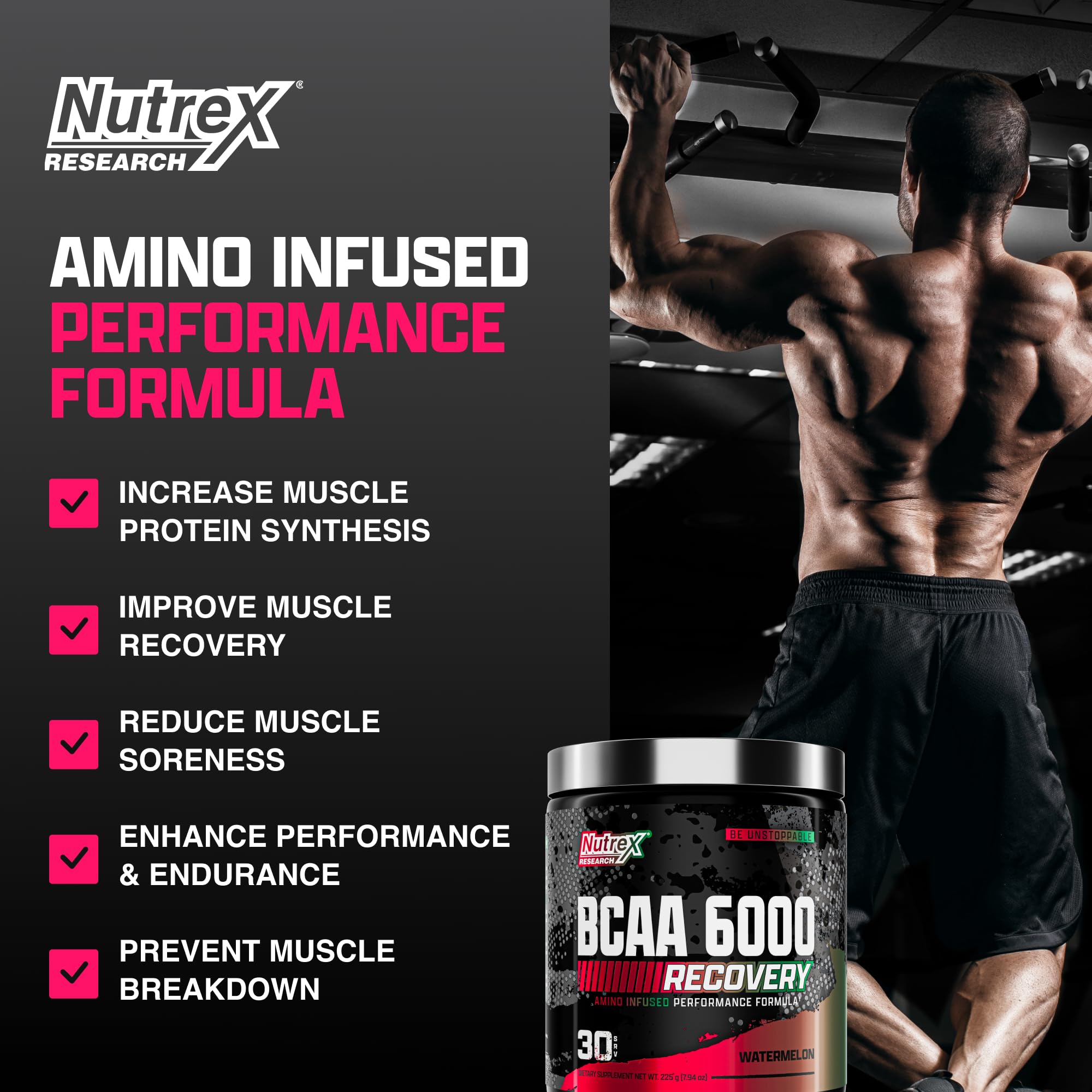 Foto 3 pulgar | Bcaa En Polvo Nutrex Research 6000 Aminoácidos, 180 G, Sandía - Venta Internacional.