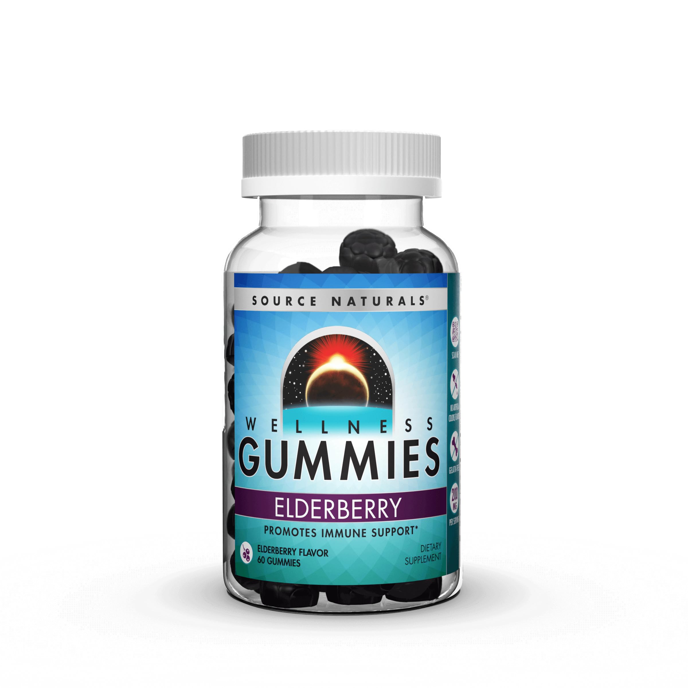 Foto 2 pulgar | Gomitas de Saúco Source Naturals Wellness 60 Unidades - Venta Internacional
