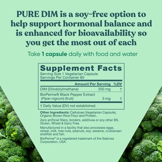 Foto 6 | Suplemento Eu Natural Dim Pure 200 Mg Para Mujeres Y Hombres 60 Cápsulas - Venta Internacional.