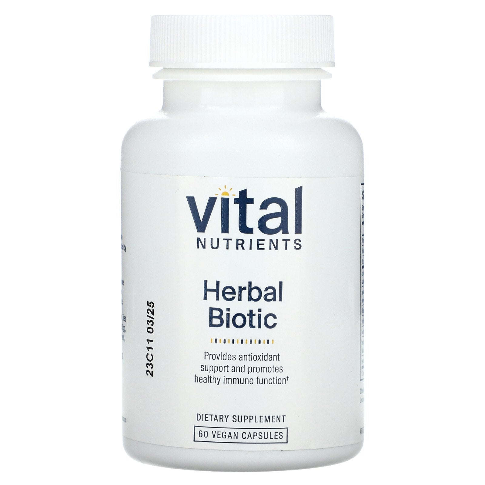 Foto 1 | Suplemento Vital Nutrients Herbal Biotic 60 Cápsulas - Venta Internacional
