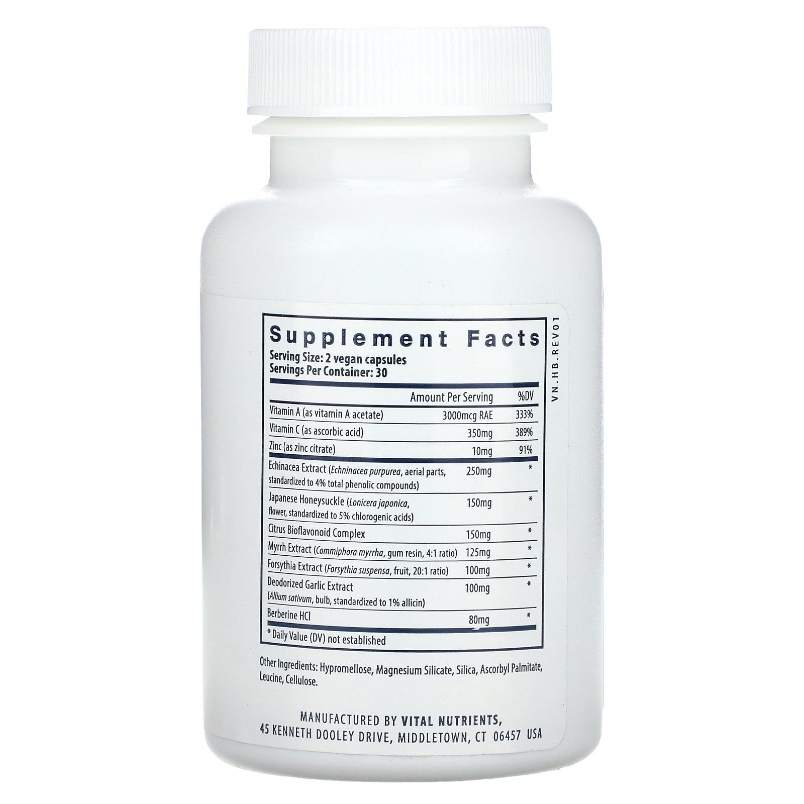 Foto 2 | Suplemento Vital Nutrients Herbal Biotic 60 Cápsulas - Venta Internacional