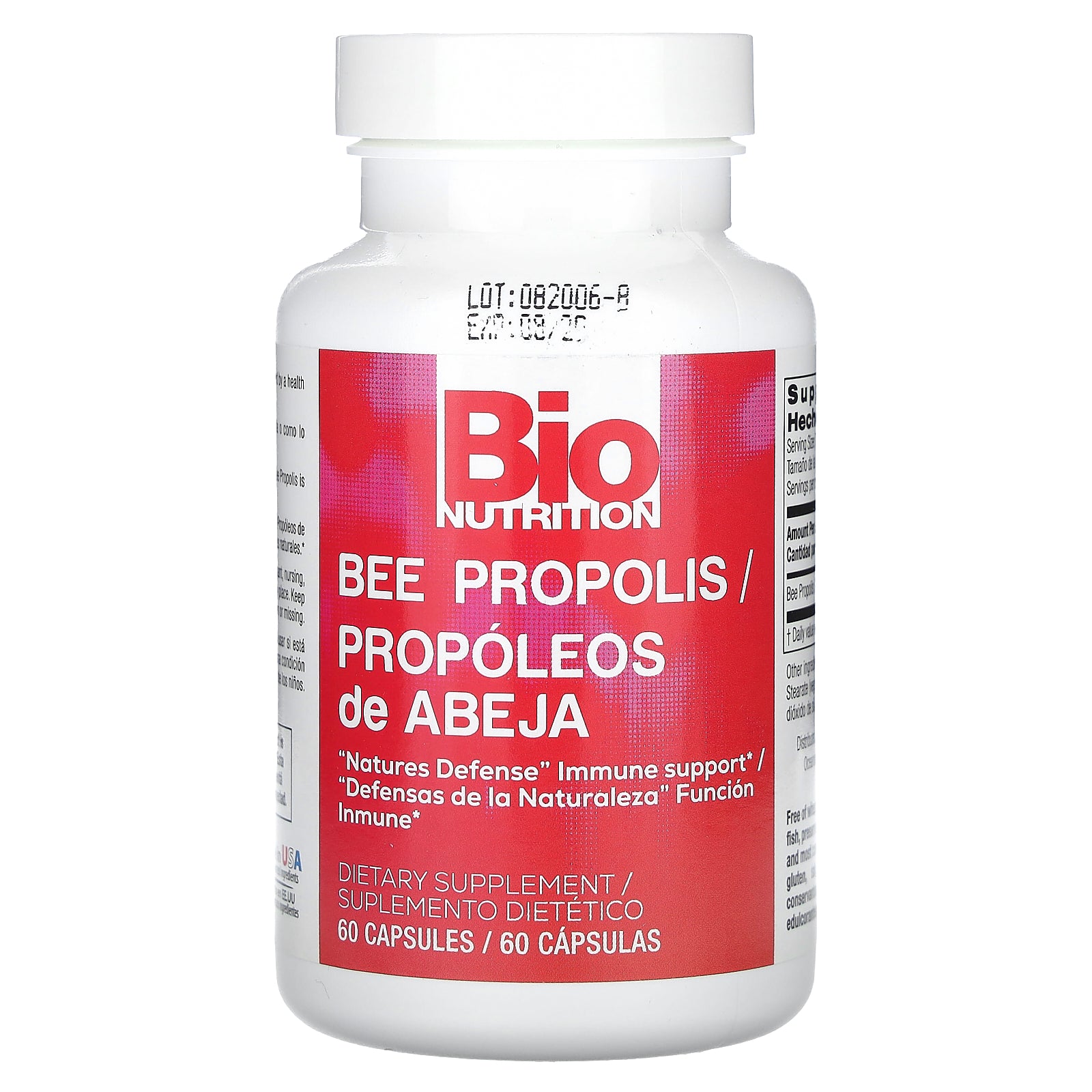 Foto 4 pulgar | Suplemento Bio Nutrition Con Propóleo De Abeja 60 Cápsulas (500 Mg) - Venta Internacional.