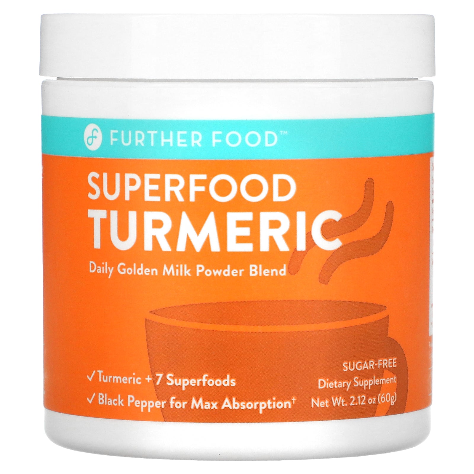 Foto 2 pulgar | Complement Further Food Superfood, Cúrcuma, 60 G - Venta Internacional.