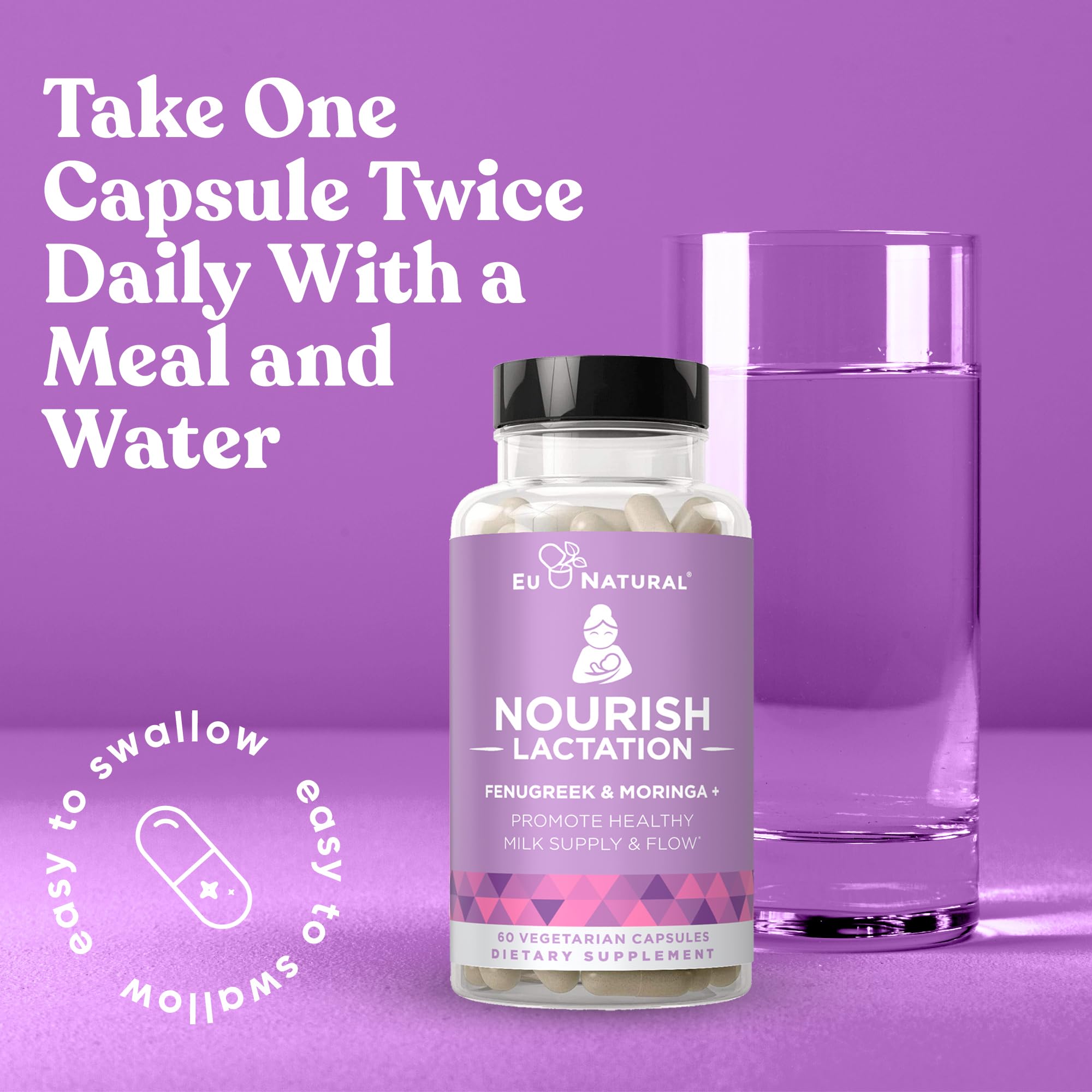 Foto 4 | Suplemento De Lactancia Eu Natural Nourish 60 Cápsulas Veganas - Venta Internacional.