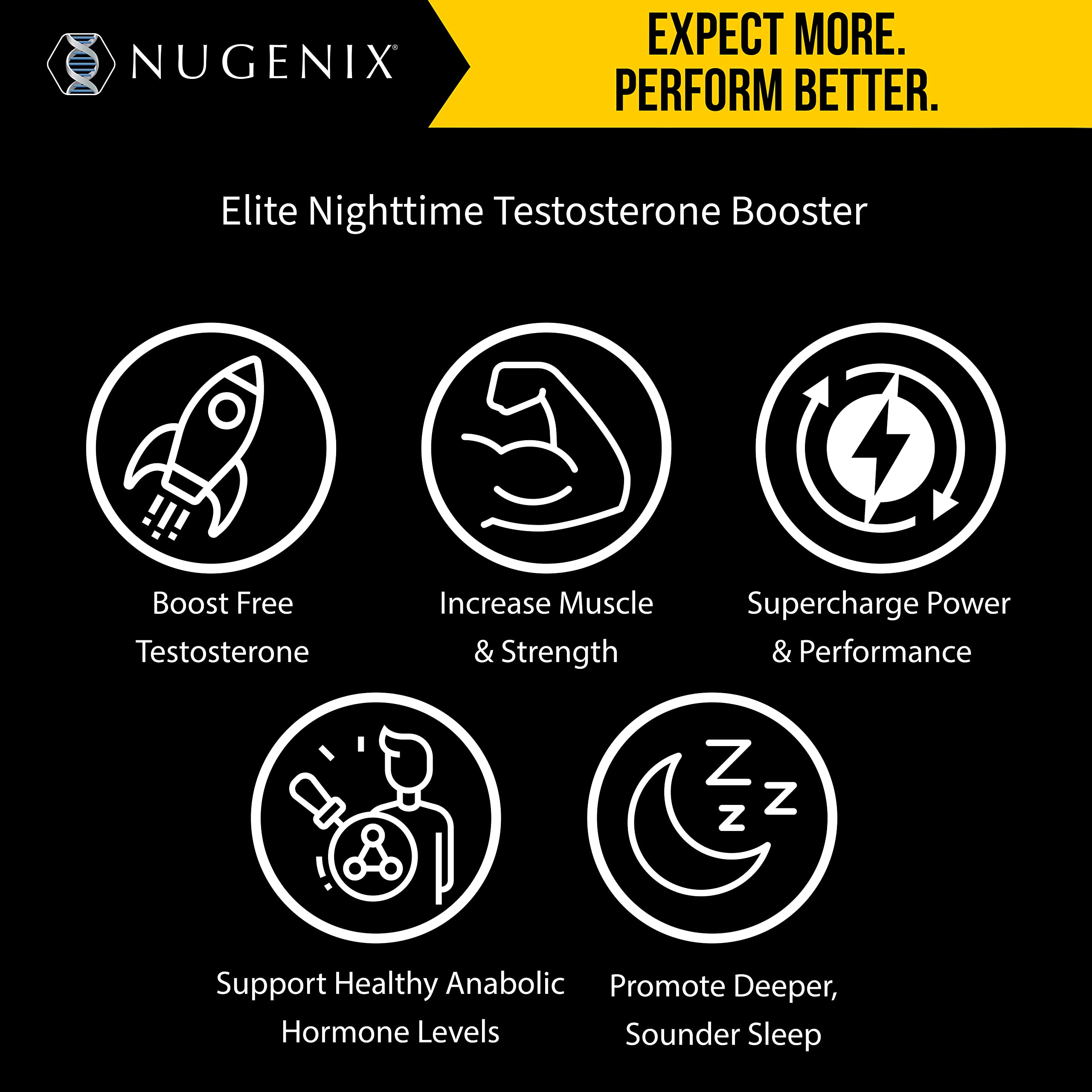 Foto 5 pulgar | Suplemento Nugenix Pm Zma Nighttime Free Testosterone 120 Unidades - Venta Internacional.