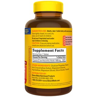 Foto 2 | Suplemento Alimenticio De Vitamina C De 500 Mg De Nature Made, 500 Comprimidos - Venta Internacional