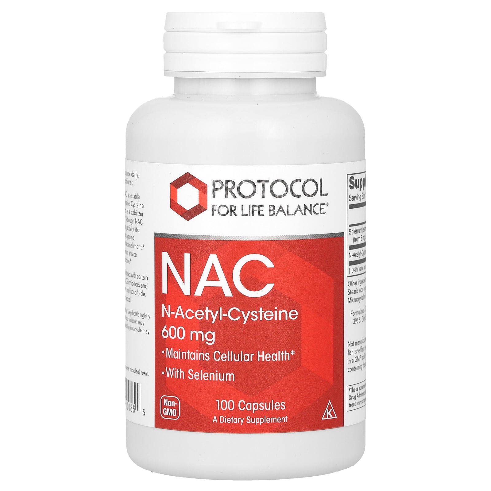 Foto 2 pulgar | Suplemento Protocol Life Balance NAC 600 Mg 100 Cápsulas - Venta Internacional
